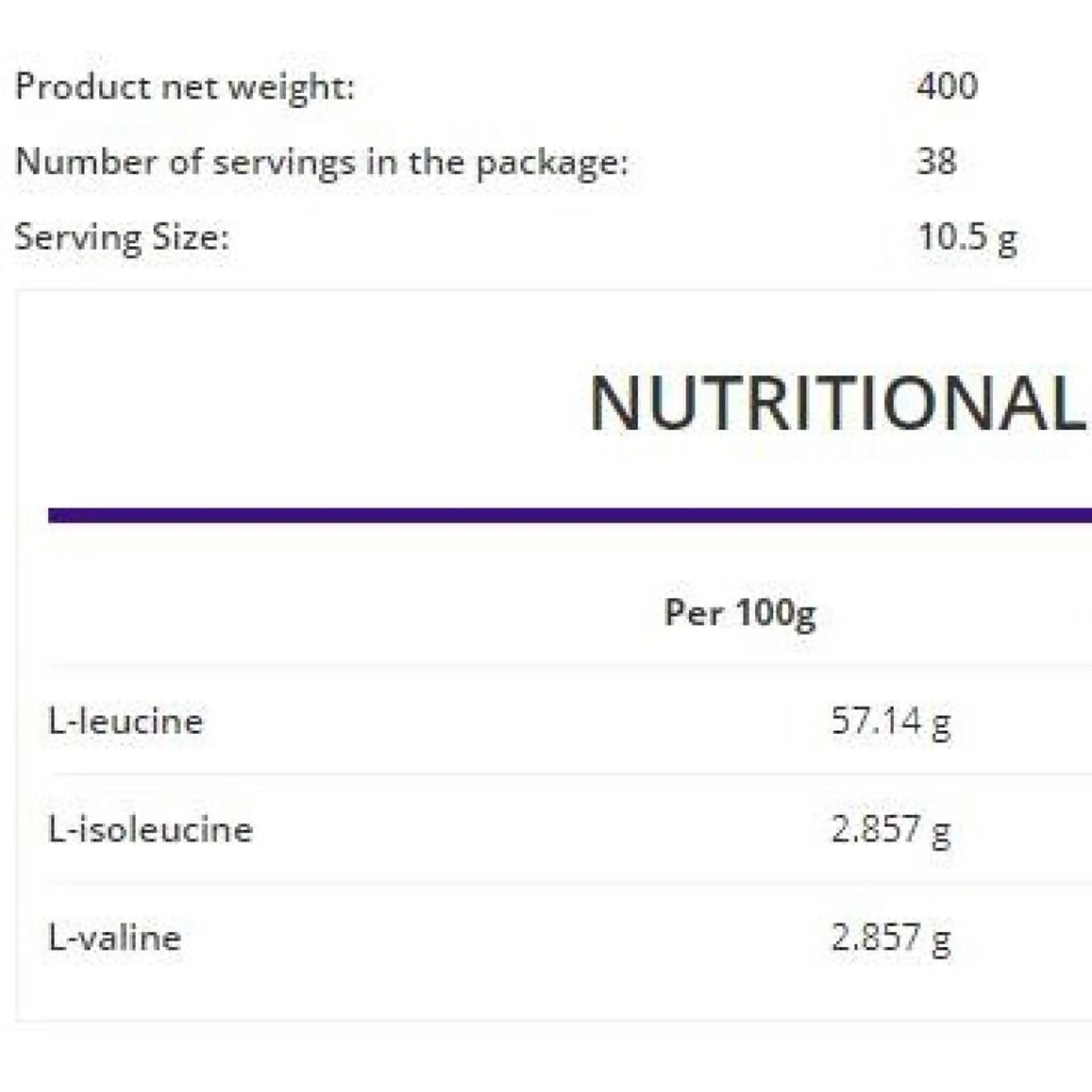 BCAA 20:1:1 - 400 гр