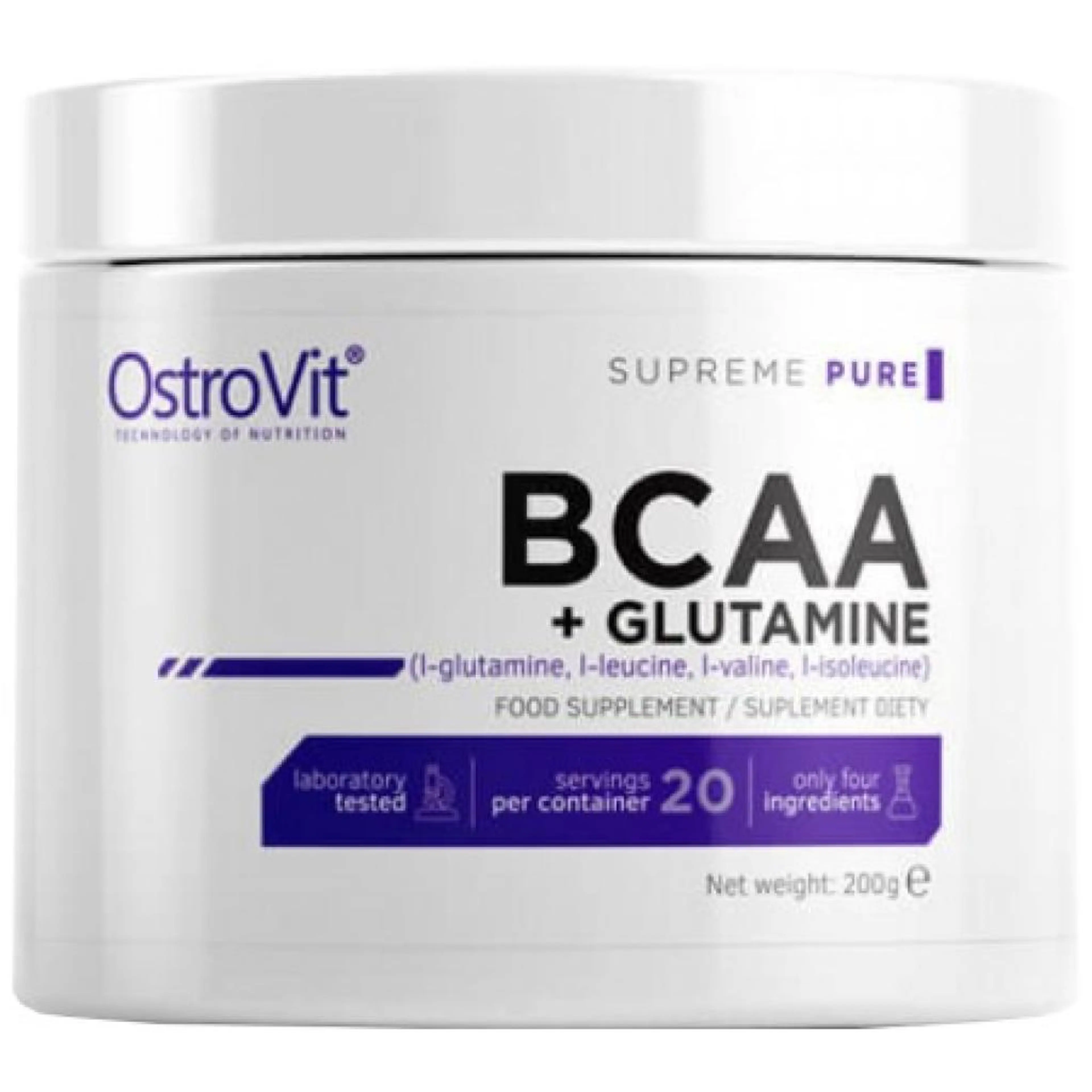 BCAA + GLUTAMINE - 200 грама, Лимон